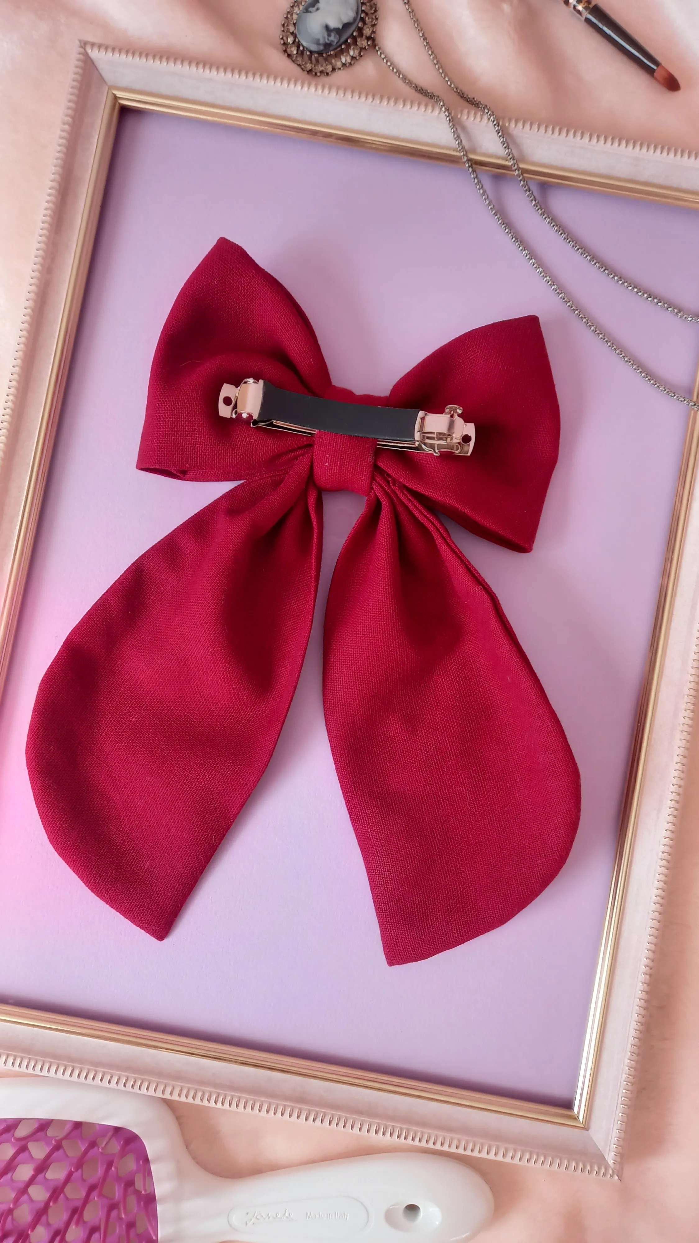 Бантик ручної роботи «Червоний шарм» — фото 2