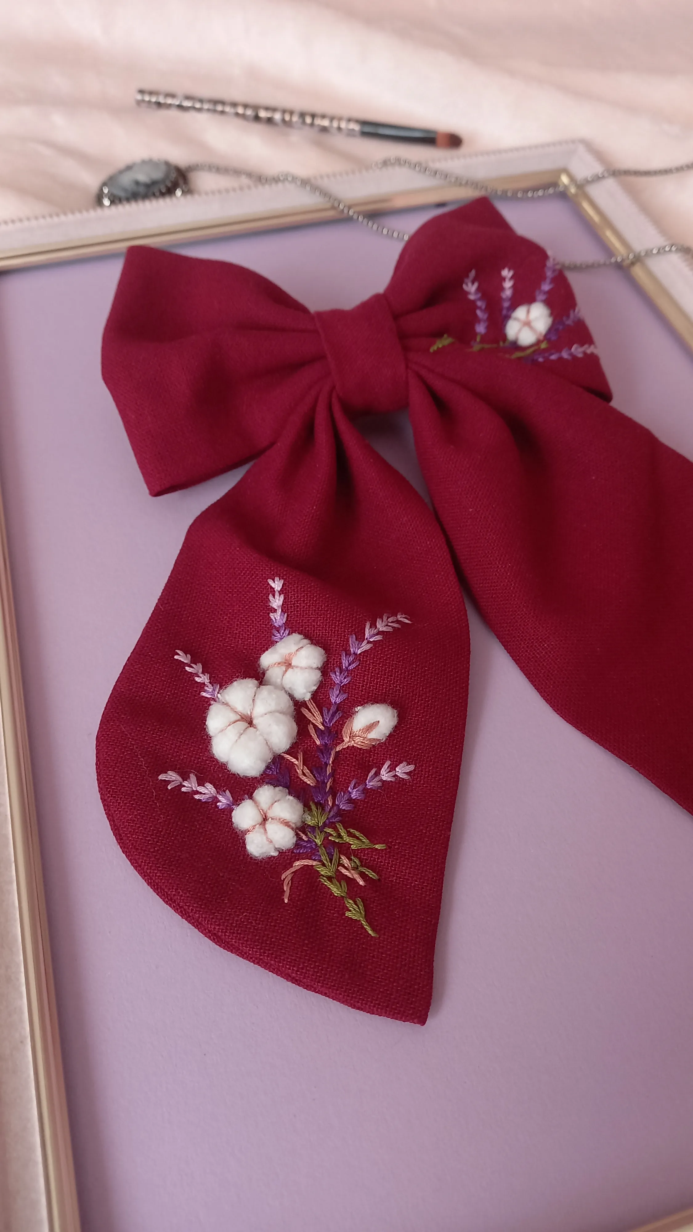 Бантик ручної роботи «Червоний шарм» — фото 3