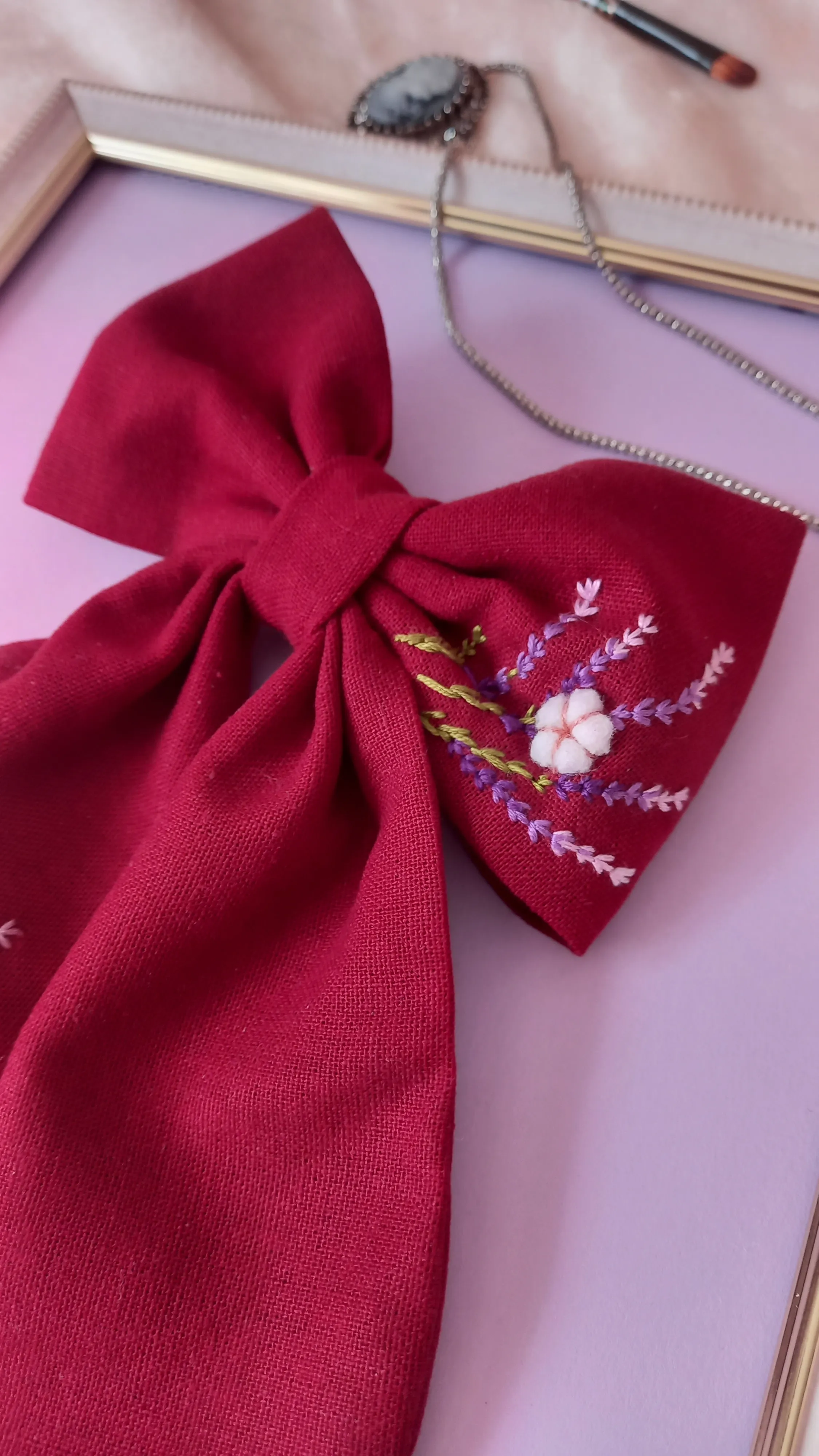 Бантик ручної роботи «Червоний шарм» — фото 4