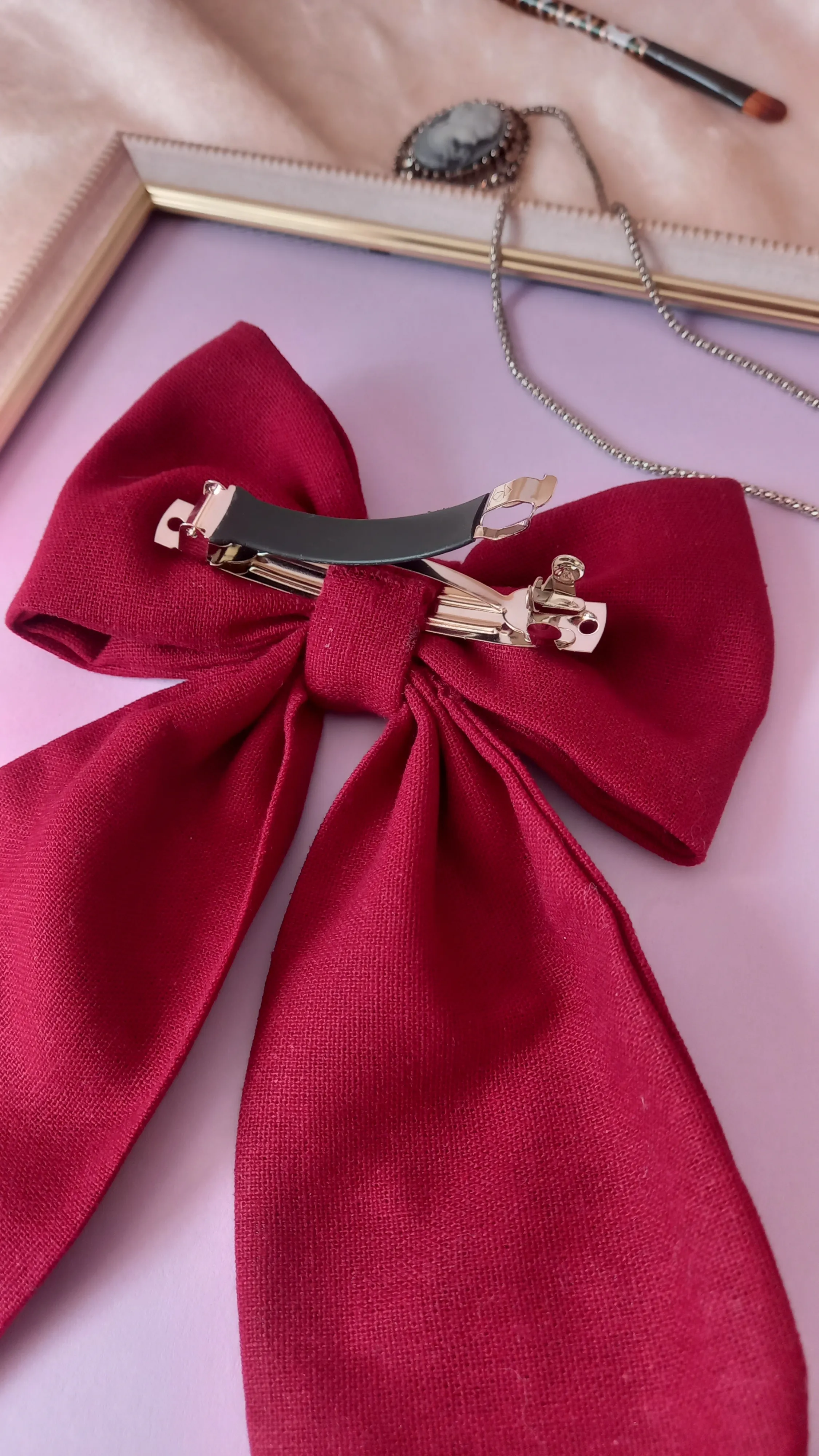 Бантик ручної роботи «Червоний шарм» — фото 5